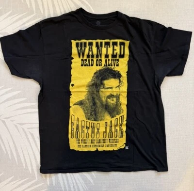 Camisa XL para hombre Cactus Jack Wanted WCW WWE ECW Mick Foley 2017 Foto 1 de 3