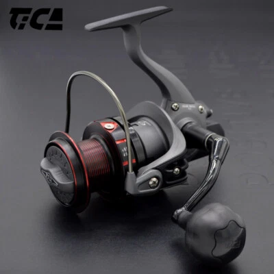 Carrete giratorio de cuerpo de carbono de fundición larga serie TICA FTD 14+1 BBs para pesca de surf Foto 1 de 4