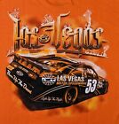 Nascar Las Vegas Motor Speedway Men's Shirt Size M Orange Burning Up The Desert