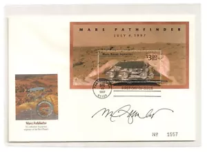1997 US # 3178 Mars Pathfinder Sojourner S/S FDC Signed & Numbered by Artist - Picture 1 of 2