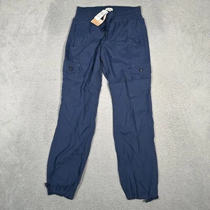 LL Bean Pants Womens XS Blue Vista Camp Cargo Outdoor Hiking Jogger Stretch New - Picture 1 of 9