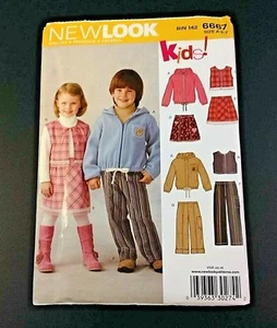 Simplicity New Look 6667 Kind Jacke Weste Rock Hose Größe A 2-7 New Old Stock - Bild 1 von 4