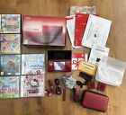 Nintendo 3DS Console Metallic Red Original Box With All Extras + Six Games