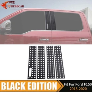 4PCS Black Window Pillar Posts Panel Cover Trim For Ford F150 2015-2020 US Flag - Picture 1 of 8