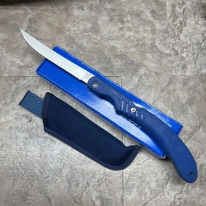 RARE VINTAGE BUCK KNIFE 539 TRUBLUE / ORIGINAL BOX & SHEATH NIB - Picture 1 of 13
