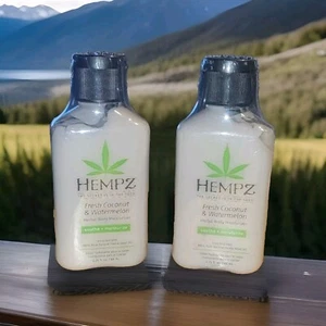X2 HEMPZ HERBAL BODY MOISTURIZER + SOOTHE LOTION CREAM 2.25OZ COCONUT & WATERMEL - Picture 1 of 1