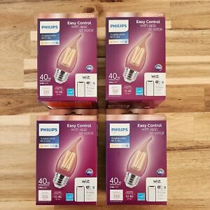 4 Philips Tunable White 40w Equivalent Medium E26 Base Dimmable Smart Wi-fi Wiz