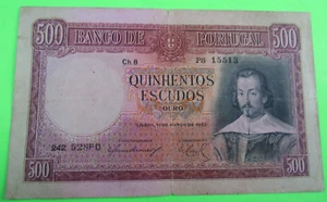 PORTUGAL, 500 ESCUDOS, P#158, 1952 - Picture 1 of 2