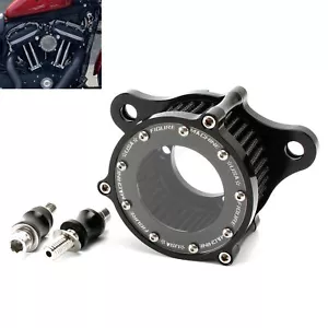 Air Cleaner Intake Filter Kit For Harley Sportster XLH XL883 XL1200 1991-2023 48 - Foto 1 di 8