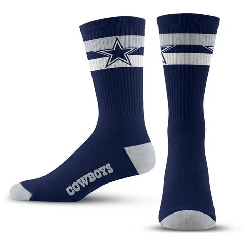 Dallas Cowboys Crew Socks Large NEW TX Shipper Cover