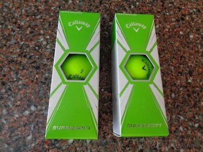 Callaway Supersoft Matte Green Golf Balls Two 3 Pack Sleeves Super Long New - Image 1 of 4