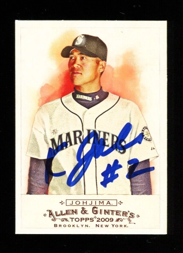 2009 Topps Allen & Ginter Kenji Johjima #11 Mariners autógrafo firmado ¡Bonito! Foto 1 de 1