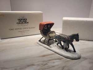 Department 56 Heritage Village Collection One Horse Open Sleigh - Picture 1 of 10