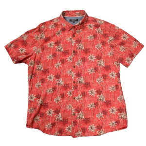 Marks & Spencer Limited Edition Palm Print Hawaiian Button Down Shirt Red L - Picture 1 of 24