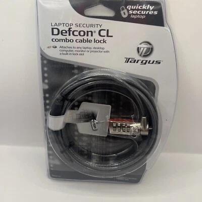 Targus PA410U DEFCON CL Notebook Computer Cable Lock New. Sealed. - Image 1 of 4
