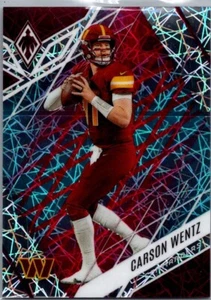 2022 Panini Phoenix Red & Blue Ice Prizm /50 #89 Carson Wentz Chiefs - Picture 1 of 2