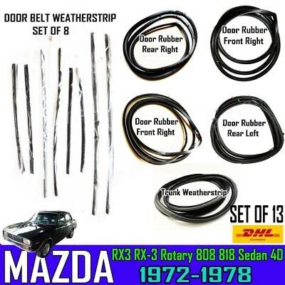 JUEGO DE CORREAS Y PUERTAS Y MALETERO PARA MAZDA RX3 808 818 MIZER SAVANNA SEDÁN Foto 1 de 4