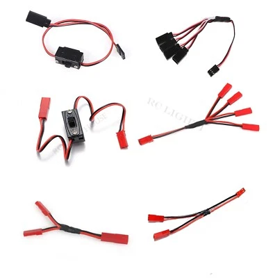 JST JR male female plug splitter package with Micro slide switch direct plug ins - Image 1 of 4