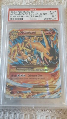 Pokemon XY Flashfire Ultra Rare M Charizard Ex Holo #107 PSA8.5 NM-MT + - Image 1 of 3