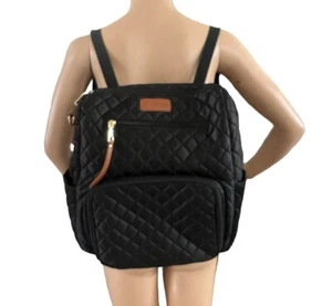 Mochila negra para mujer LOKASS espaciosa de lona con correa extraíble - Imagen 1 de 6