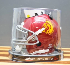 USC Trojans Schutt Mini Helmet Desk Caddy Organizer Home & Office - Picture 1 of 6