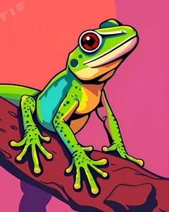 Gecko Pop Art 8X10 Print - Picture 1 of 1