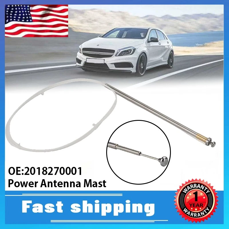 1X For Mercedes Benz W124 W126 W201 R107 Rear Power Antenna Mast oem Replacement Foto 1 de 4