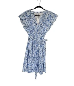 Nuevo con etiquetas Mini Vestido Sugar Lips Luray Floral Volantes Azul y Blanco Talla XL - Imagen 1 de 8