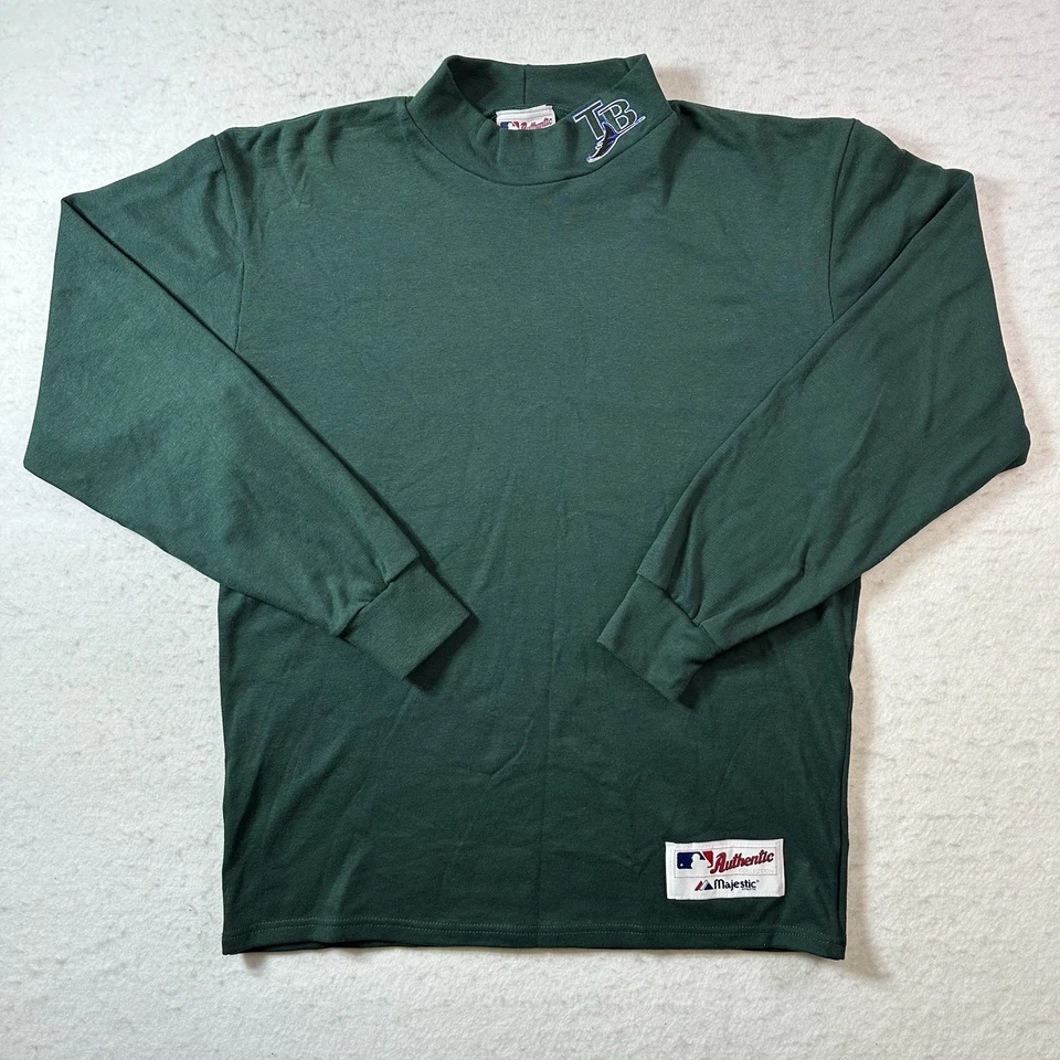 Tampa Bay Devil Rays Mock Neck Turtleneck Majestic Vintage Shirt MLB 90s MLB 2XL - Image 1 of 4