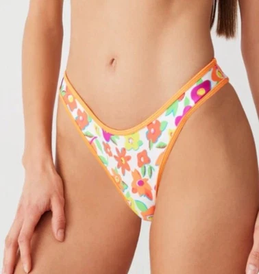 Braguitas de bikini Frankies Bikinis Dove - Estampado de flores francesas - Talla M Foto 1 de 4