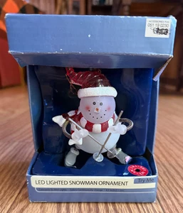 LED BELEUCHTETER SCHNEEMANN WEIHNACHTSSCHMUCK GEPRÜFT FUNKTIONIERT O15 - Bild 1 von 2