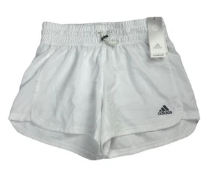 adidas women’s Pacer Training 3-Stripes Woven High-Rise Shorts White Size XS NWT - Picture 1 of 10