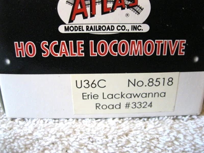 HO Scale Atlas Erie Lackawanna U36C #3324 DCC ready (8 pin socket) [Lot 56] - Image 1 of 2