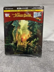 Disney's Jungle Book 2016 4K UHD Blu-Ray Digital Best Buy Steelbook Limited NEW - Picture 1 of 4