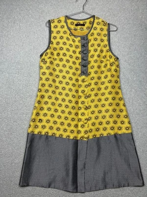 Vestido Etro Shift Emblema Geométrico Seda Satén Graham Cuadros Talla Única Eur 40 Foto 1 de 4