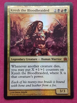 Magic The Gathering FROM THE VAULT LEGENDS FOIL KRESH THE BLOODBRAIDED FTV MTG - Image 1 of 2