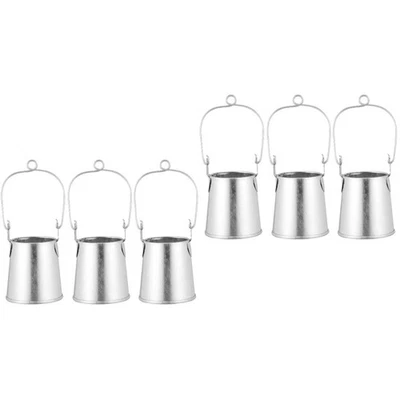  2 Count Rustikale Vase Gartentöpfe Dekorativer Eimer Blumeneimer - Bild 1 von 4