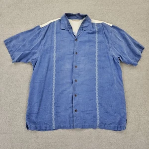 Tommy Bahama Shirt "Tropical Aviator" Mens XL Silk Hawaiian Button Up STAIN - Picture 1 of 14