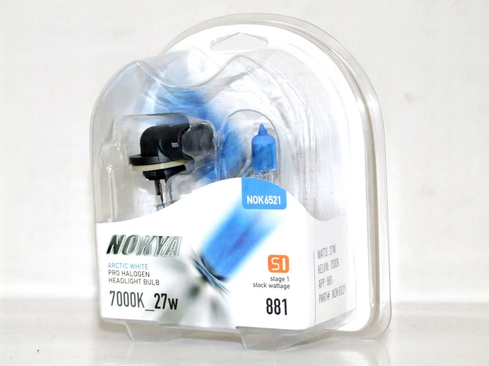 Nokya 7000k 27w Arctic White 881/H27W/2 Halogen Fog Light Bulbs - Image 1 of 1