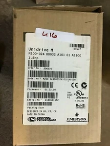 NEW EMERSON NIDEC CONTROL TECHNIQUES M200-02400032A10101AB100 UNIDRIVE 1.5HP 460 - Picture 1 of 2
