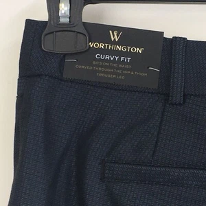 Pantalones de vestir Worthington para mujer talla 6 NUEVO verde azulado calce curvilíneo pantalón pierna - Imagen 1 de 10