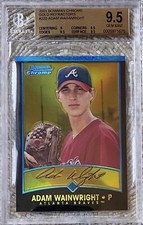 2001 BOWMAN CHROME GOLD REFRACTOR /50 ADAM WAINWRIGHT RC BGS 9.5 POP 5 NO 10’S