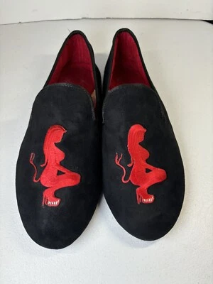 Zapatillas Diablo Sábana Terciopelo Negro Usadas Talla 11 RN#66170 CA#32054 Foto 1 de 4