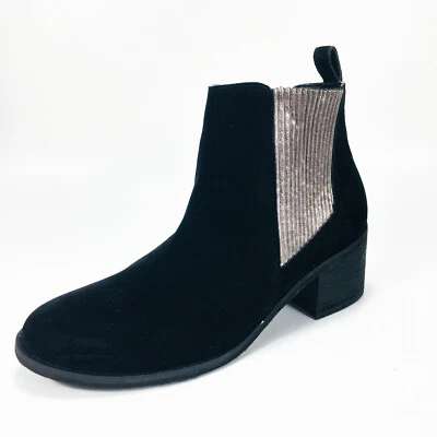 Treasure & Bond Slip On Fabric Ankle Boots Womens Black / Silver 98233324 SZ 4 M - Изображение 1 из 4