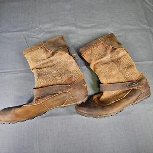 Merrell braun geprägtes Leder lässig zum Überziehen Gummisohle Stiefel Größe 7,5 - Bild 1 von 5
