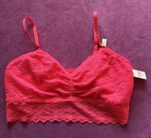 Bralette Victoria’s Secret rosa naranja neón encaje grande para mujer nuevo con etiquetas - Imagen 1 de 5