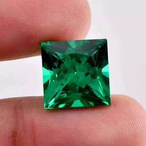 Piedra preciosa suelta natural AAA verde zambia esmeralda corte princesa certificada 8,26 quilates - Imagen 1 de 4