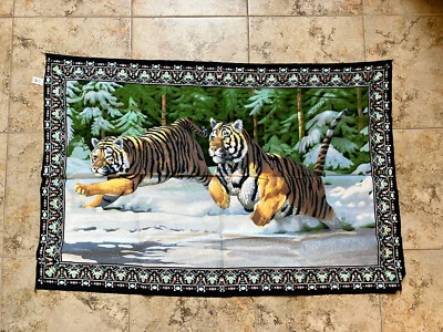 Tapiz Tigre Decoración Colgante Pared - Hecho en Turquía Foto 1 de 4