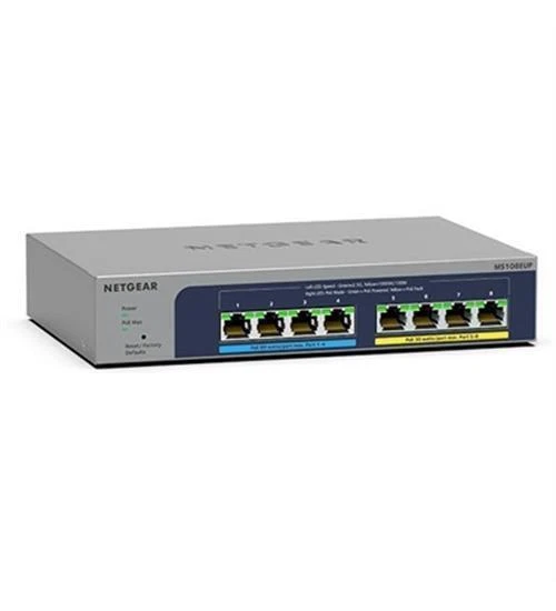 NETGEAR MS108EUP-100NAS 8-port Ultra60 PoE Multi-Gigabit (2.5G) Ethernet Plus