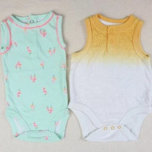 Baby Bodysuit Lot Size NB Cat & Jack Ombre Flamingo Print Infant Outfit Romper - Picture 1 of 6